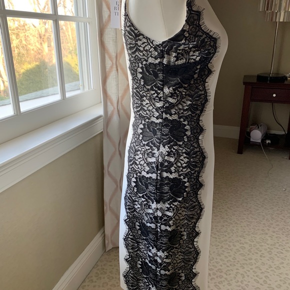 Hayden white sheath dress with black lace (sz 4) - Picture 5 of 10